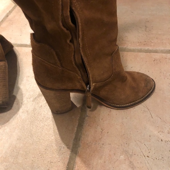 Steve Madden over the knee suede western boots - Picture 7 of 8